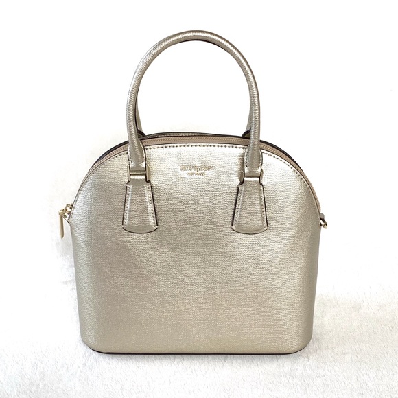 Kate Spade Sylvia Large Dome Satchel in Pale Gold - Picture 6 of 12